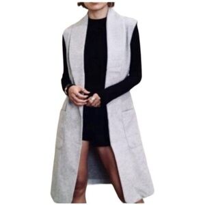 JOIE long gray vest